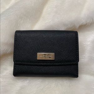 Kate Spade Black Leather Snap Card Case